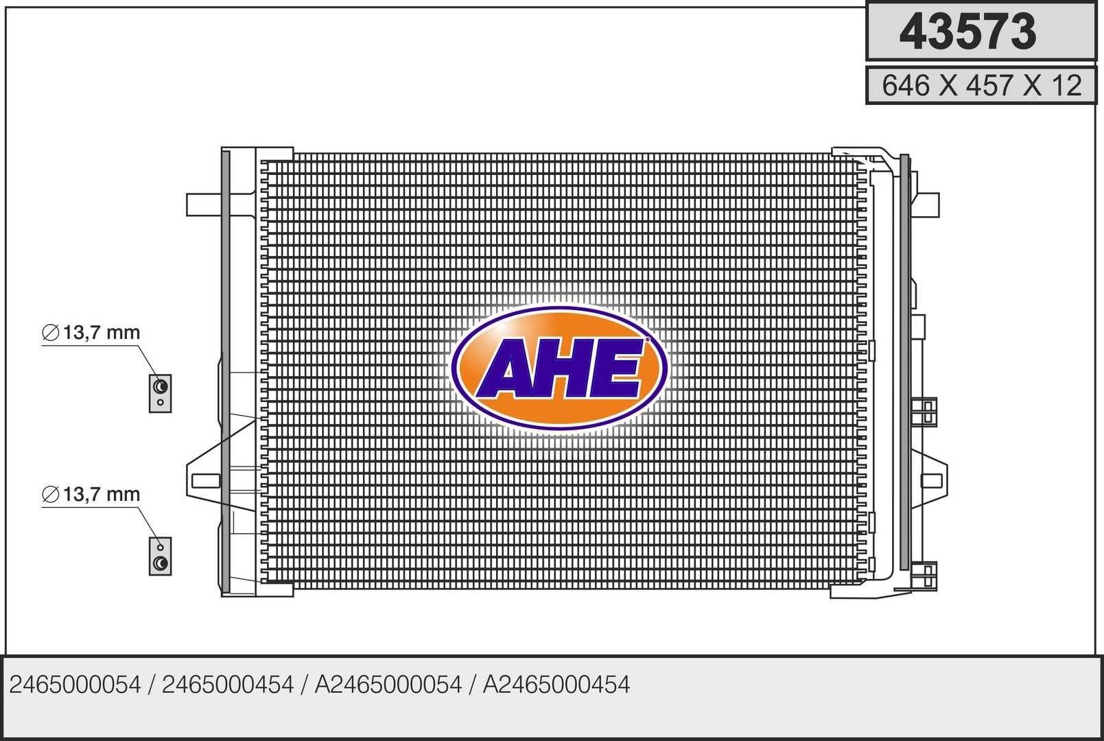 AHE Air conditioning condenser Article number: 43573 cheaply