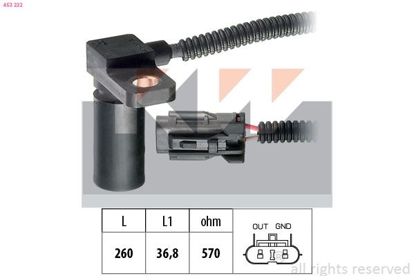 KW RPM Sensor, automatic transmission Article number: 453 232 cheaply