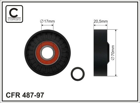 CAFFARO Tensioner pulley Article number: 487-97 cheaply