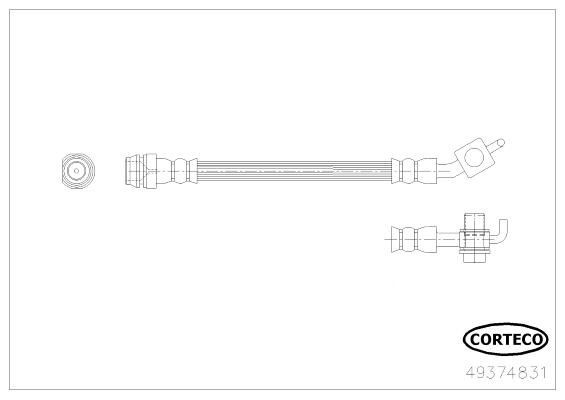 CORTECO Brake hose Article number: 49374831 cheaply