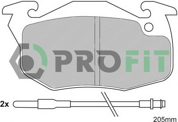 PROFIT Brake pad set Article number: 5000-0393 cheaply