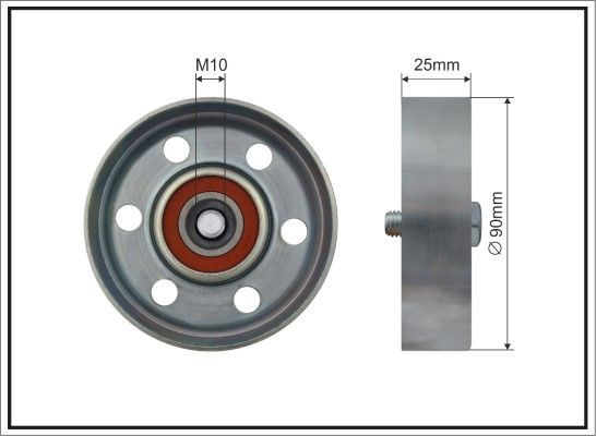CAFFARO Deflection / Guide Pulley, v-ribbed belt Article number: 500047 cheaply