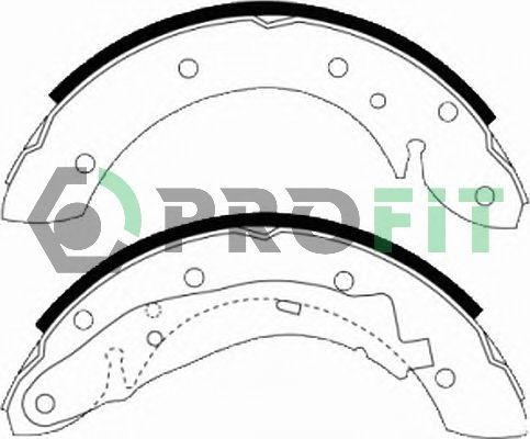 PROFIT Brake Shoe Set Article number: 5001-0567 cheaply