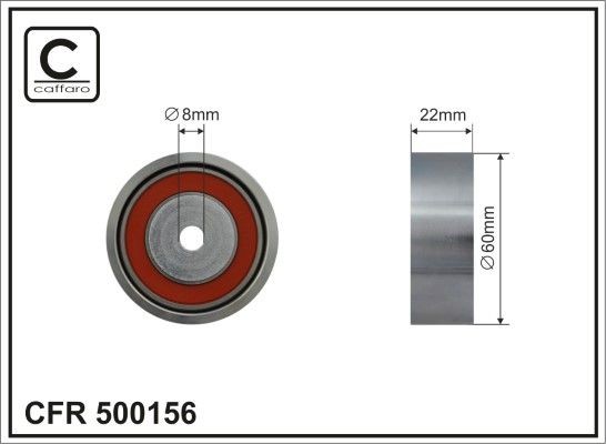 CAFFARO Deflection / Guide Pulley, v-ribbed belt Article number: 500156 cheaply