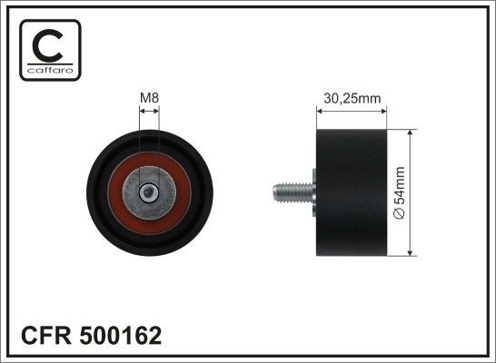 CAFFARO Deflection / Guide Pulley, v-ribbed belt Article number: 500162 cheaply