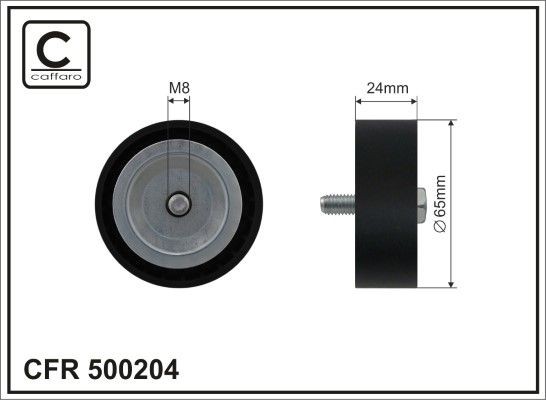 CAFFARO Deflection / Guide Pulley, v-ribbed belt Article number: 500204 cheaply