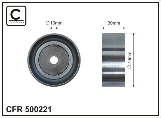 CAFFARO Deflection / Guide Pulley, v-ribbed belt Article number: 500221 cheaply