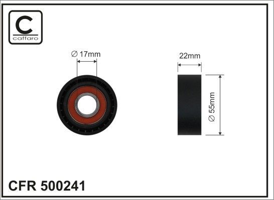CAFFARO Tensioner pulley Article number: 500241 cheaply