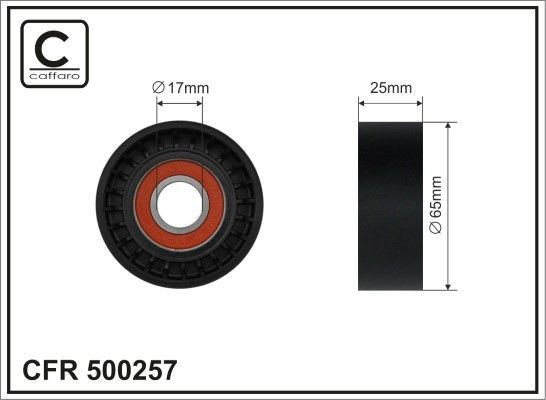 CAFFARO Tensioner pulley Article number: 500257 cheaply