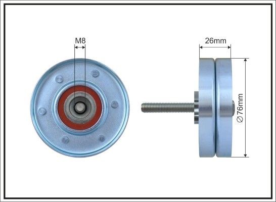 CAFFARO Deflection / Guide Pulley, v-ribbed belt Article number: 500293 cheaply