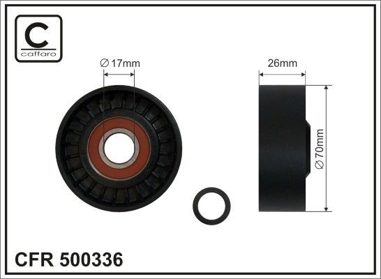 CAFFARO Tensioner pulley Article number: 500336 cheaply