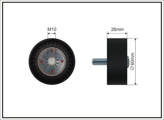 CAFFARO Deflection / Guide Pulley, v-ribbed belt Article number: 500402 cheaply