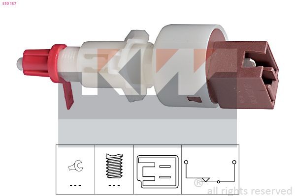 KW 510 157 Switch, clutch control (cruise control) Daily 35C17, 35S17, 40C17, 45C17, 50C17, 60C17, 65C17, 70C17 170 PS Diesel 2014