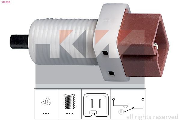 KW 510 192 Switch, clutch control (cruise control) DISPATCH 1.6 HDi 8V 90 PS Diesel 2016