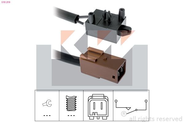 KW 510 219 Switch, clutch control (cruise control) PARTNER 1.4 75 PS Petrol 2013