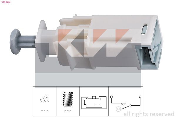 KW 510 226 Switch, clutch control (cruise control) DOBLO 2.0 D Multijet (263AXF1B) 135 PS Diesel