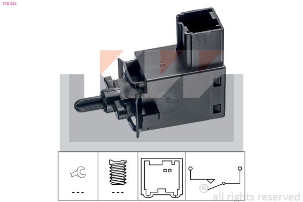 KW 510 242 Switch, clutch control (cruise control) ANTARA 2.2 CDTi 4x4 184 PS Diesel 2015