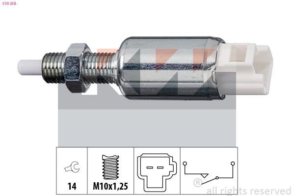 KW 510 258 Switch, clutch control (cruise control) IS 2.2 D 177 PS Diesel 2013