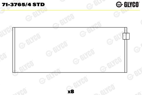 GLYCO Big End Bearings Article number: 71-3765/4 STD cheaply