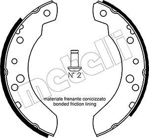 METELLI Brake Shoe Set Article number: 53-0115 cheaply