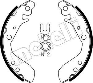 METELLI Brake Shoe Set Article number: 53-0158 cheaply