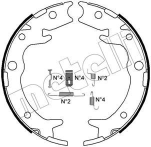 METELLI Handbrake shoes Article number: 53-0159K cheaply