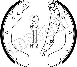 METELLI Brake Shoe Set Article number: 53-0308 cheaply