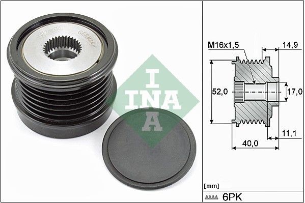 INA Alternator Freewheel Clutch Article number: 535 0293 10 cheaply