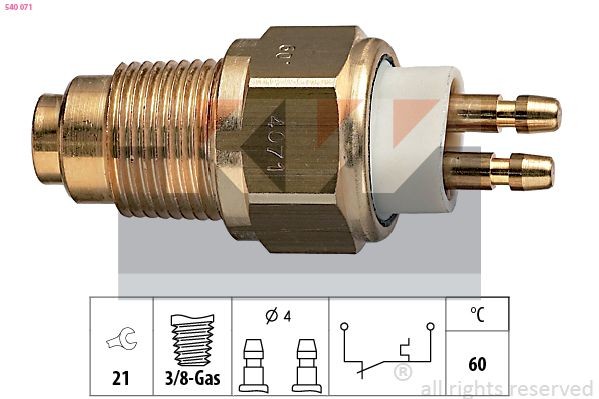 KW 540 071 Temperature Switch, coolant warning lamp 121 1.1 54 PS Petrol 1997