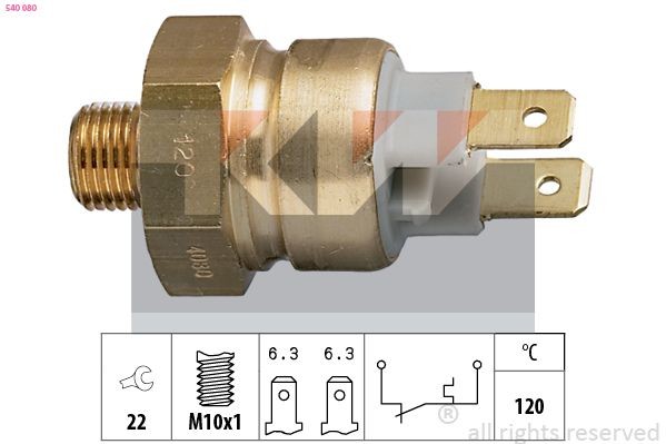 KW 540 080 Temperature Switch, coolant warning lamp TOLEDO 1.8 GT 139 PS Petrol 1999