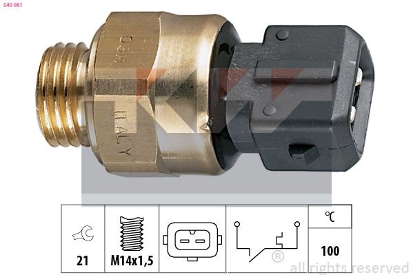 KW 540 081 Temperature Switch, coolant warning lamp RANGE ROVER 2.5 D 4x4 136 PS Diesel 2002
