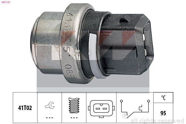 KW 540 133 Temperature Switch, coolant warning lamp TRANSPORTER 2.8 VR6 204 PS Petrol 2003