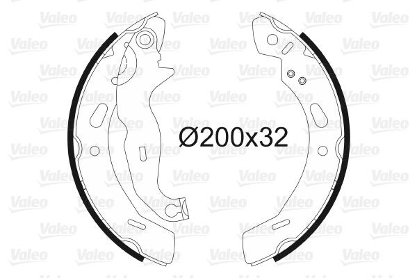 VALEO Brake Shoe Set Article number: 564139 cheaply