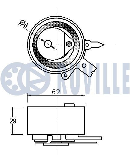 RUVILLE Tensioner Lever, v-ribbed belt Article number: 56559 cheaply