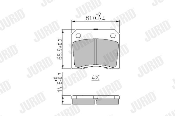 JURID Brake pad set Article number: 571532J cheaply