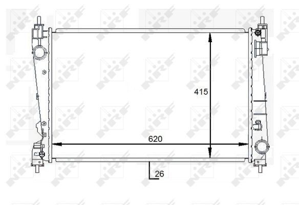 NRF Engine radiator Article number: 59084 cheaply