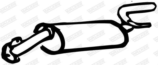 WALKER Silencieux arrière numéro de l'article: 13614 à bon prix