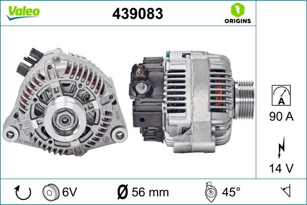 VALEO Alternator Article number: 439083 cheaply