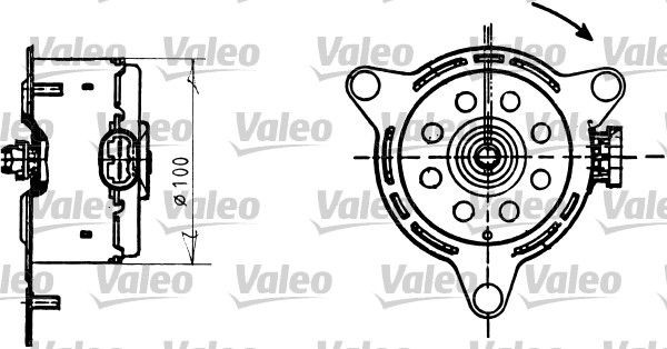 VALEO 698086 Elektrimootor, radiaatoriventilaator 19 1.7 90 HP Bensiin 1994