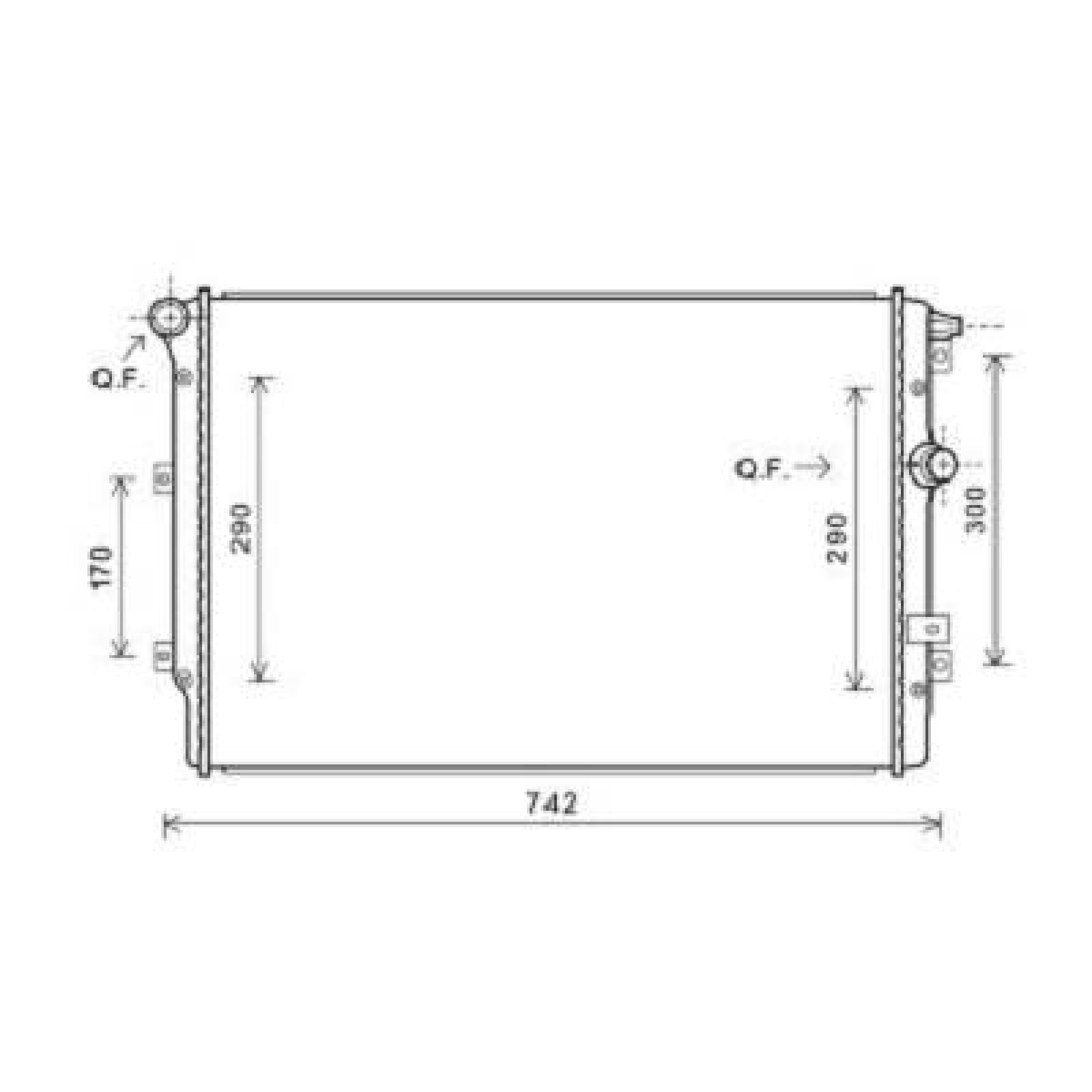 DIEDERICHS Engine radiator Article number: DCM3468 cheaply