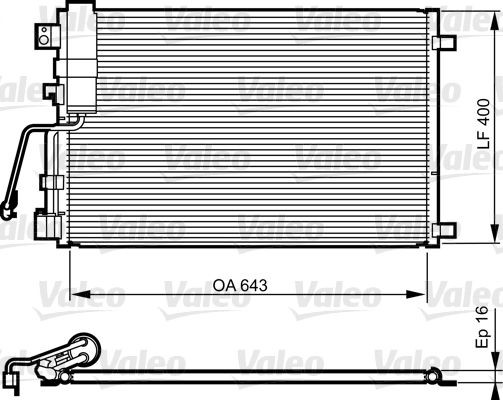 VALEO Air conditioning condenser Article number: 814009 cheaply