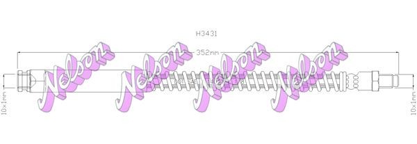 KAWE Brake hose Article number: H3431 cheaply