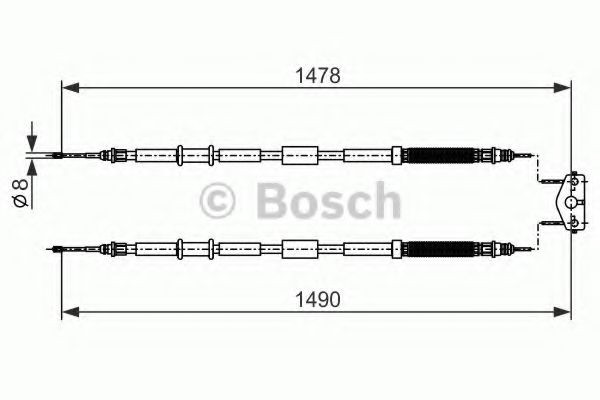 BOSCH Cięgno, hamulec postojowy Numer artykułu: 1 987 482 282 niedrogo