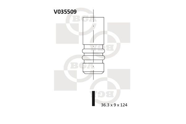 BGA Exhaust valve Article number: V035509 cheaply