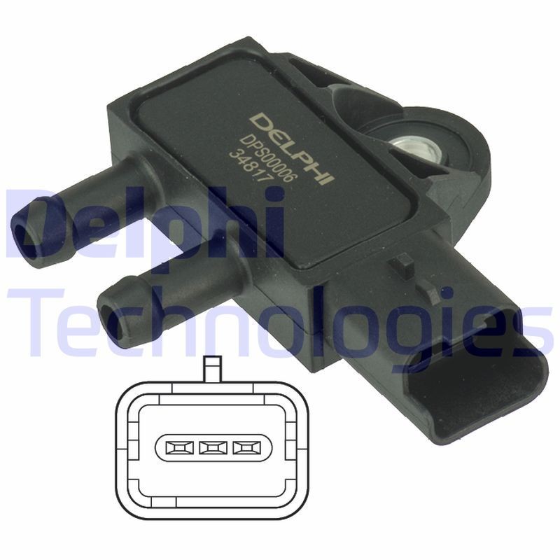 DELPHI Sensor, udstødningstryk Varenummer: DPS00006 billige