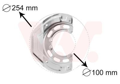 VAN WEZEL Bremseskjold artikkelnummer: 3766371 billig