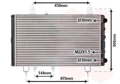 VAN WEZEL Radiaator, mootorijahutus Artikli number: 40002081 soodsalt