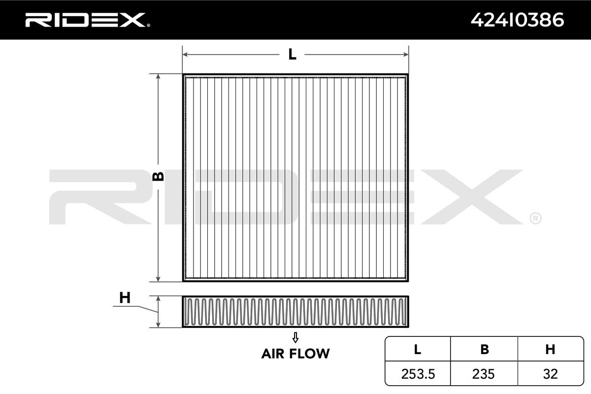 RIDEX Pollen filter Article number: 424I0386 cheaply