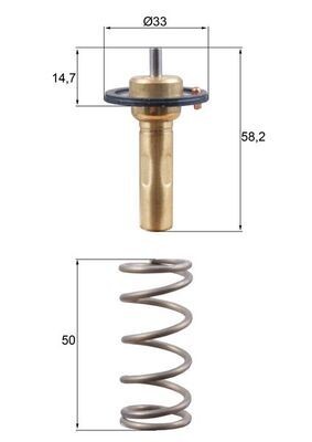 MAHLE ORIGINAL Termostatas, aušinimo skystis prekės numeris: TX 265 89D nebrangu