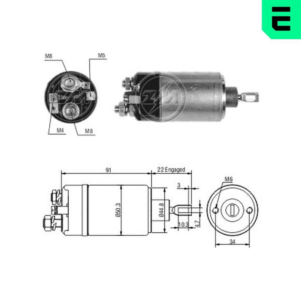 ERA Solenoidinis jungiklis, starteris prekės numeris: ZM629 nebrangu